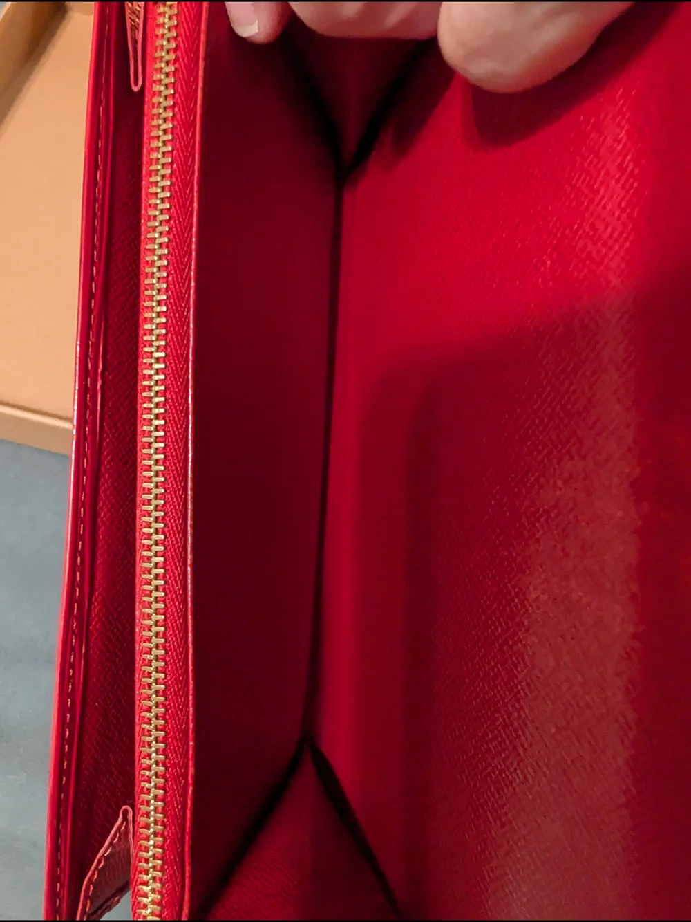 Louis Vuitton Red Epi Leather Wallet